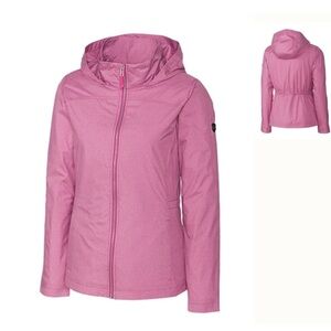 Cutter & Buck Womens Panoramic Packable Pink Jacket CB WeatherTec Large NWT